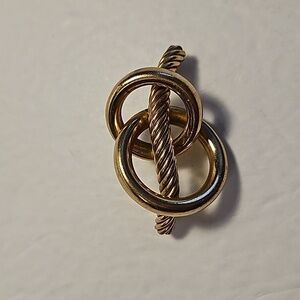 W. GERMANY Vintage Knotted Goldtone Brooch